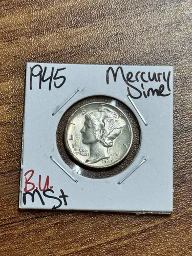 1945 P Mercury Silver Dime Gem BU Uncirculated MS+ Coin (Raw16298)