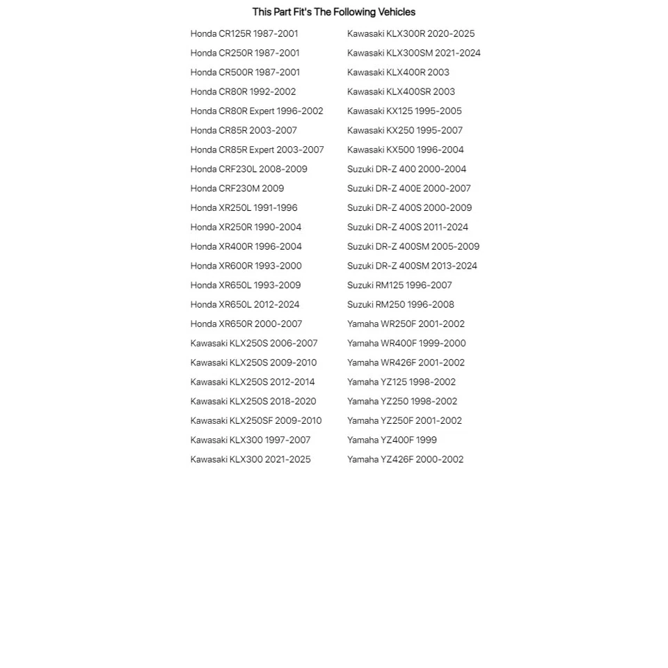 Pastilla de freno Tusk - trasera de metal sinterizado para Yamaha YZ250F 2001-2002 Foto 3 de 4