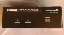 StarTech SV231DDVDUA KVM Switch 2-Port Dual Monitor DVI VGA USB Audio Hub