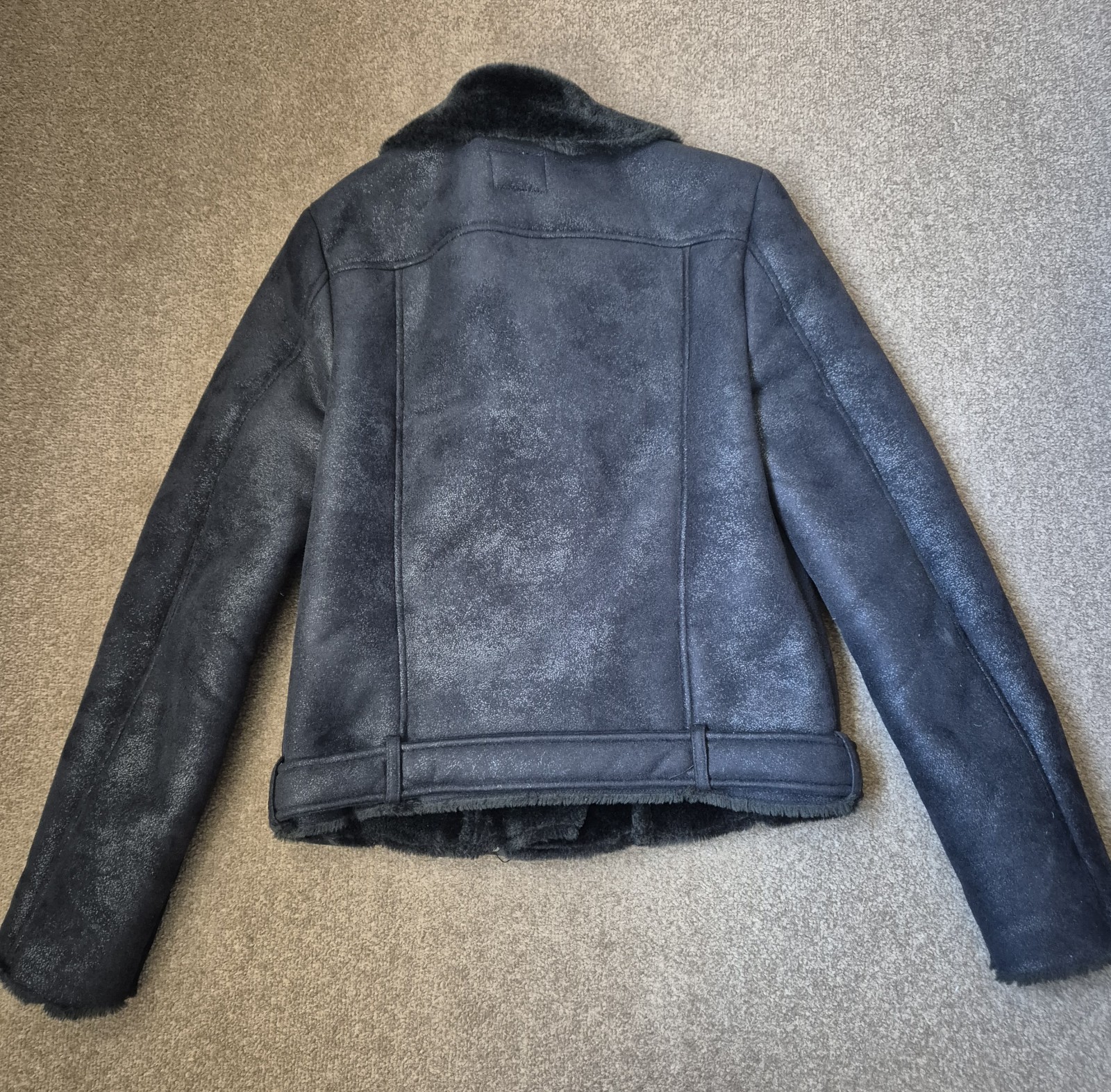 Pinkie Full Fur Lined Black Jacket Belted Size EU XS Thick image 8