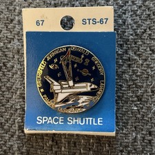 NASA enamel PIN vtg STS-67 Space Shuttle ENDEAVOUR