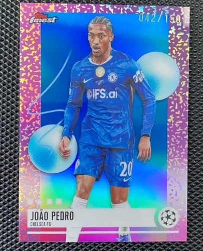 Joao Pedro 2025-26 Topps Finest UCC Uncommon Blue Refractor /150 #281
