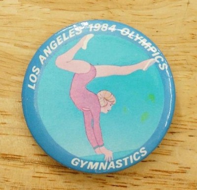 Vintage 1984 Los Angeles Olympics Souvenir Pin Gymnastics Event