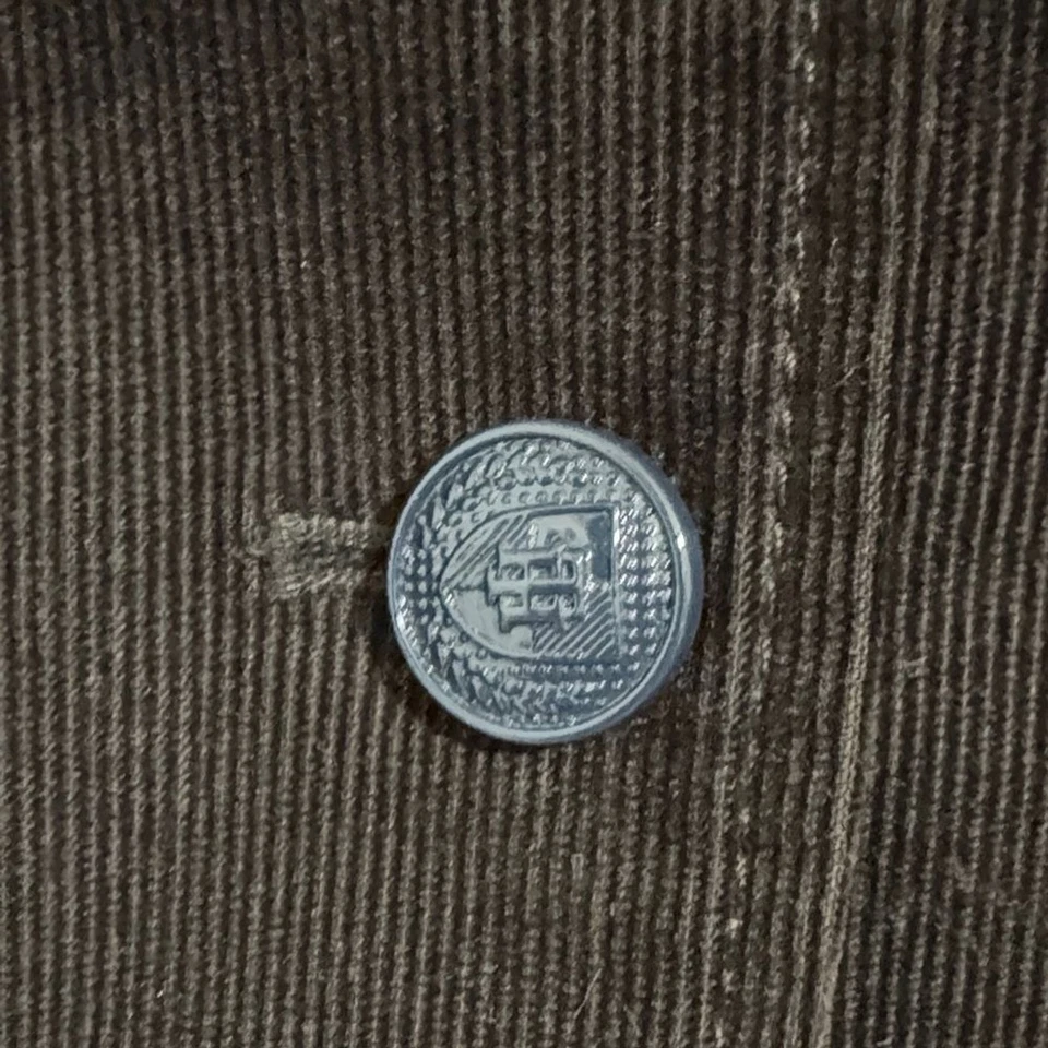 Blazer Tommy Hilfiger Para Mujer Marrón Oscuro Logo Cresta Pana Talla 2 Academia Foto 4 de 4