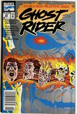 Ghost Rider #25 Marvel Comics 1992 Newsstand Edition F+ Sleeve & Board