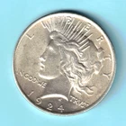 SILVER 1924 P PEACE SILVER DOLLAR UNGRADED - BEAUTIFUL COIN