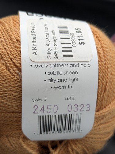 2 Classic Elite Silky Alpaca Lace Silk Blend Yarn Gold Purple Designer 50g - Picture 6 of 8