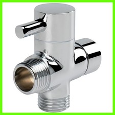 Solid Brass G1/2" Shower Arm All Metal Universal 3-Way Diverter Valve for Han...