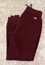 Figs High Rise Zamora Joggers Size XS Burgundy