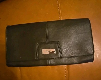 BCBG Paris Black Faux Leather Chic Clutch Bag Purse