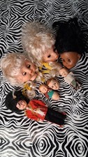 Vintage Mixed Lot of Doll Heads and Small Figures for Parts or Crafting