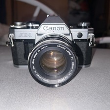 Canon AE-1 35mm Manual SLR Film Camera with 50mm 1:1.4 Lens Tested Works Great 