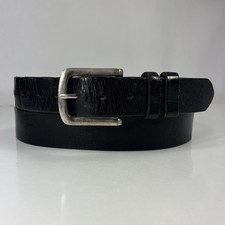 Black Full Grain Leather Work Belt - Men's Size 50