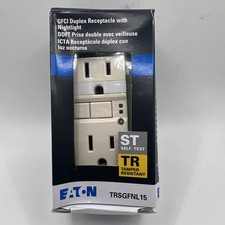  LOT of 11 Eaton TRSGF15LA-BX-LW 15A 125V GFCI Duplex Receptacle L. Almond -NEW