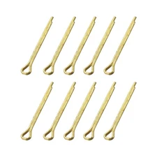 Split Cotter Pin - 2mm x 20mm Solid Brass 2-Prongs Gold Tone 10PC