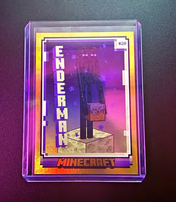 Panini 2024 Minecraft Prizm 4 card lot. Enderman /99,  CC stick /10 , /49, /99
