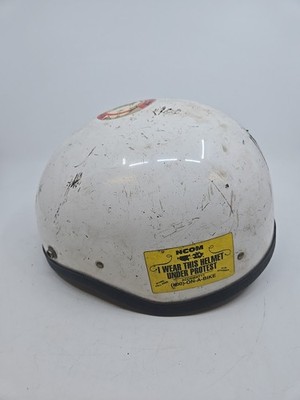 Vintage Bell Toptex White Motorcycle Half Helmet Shorty Size