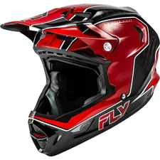 Fly Racing Werx-R Flow Carbon Helmet - Black Carbon/Red - Large  73-9231L
