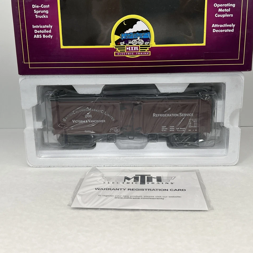MTH Premier 20-94438 CTTA British Columbia Market Co. 36’ Wood Reefer O NEW #201 - Image 2 of 4