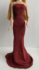 Red Evening Gown For 16  Fashion Doll