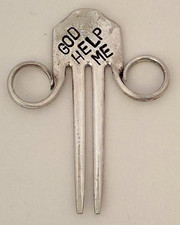 Vtg. "God Help Me" Divot Repair Tool Made from a Fork