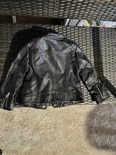 Zara Girls Size 5 Faux Leather Moto Jacket New With Tags. - Picture 3 of 8