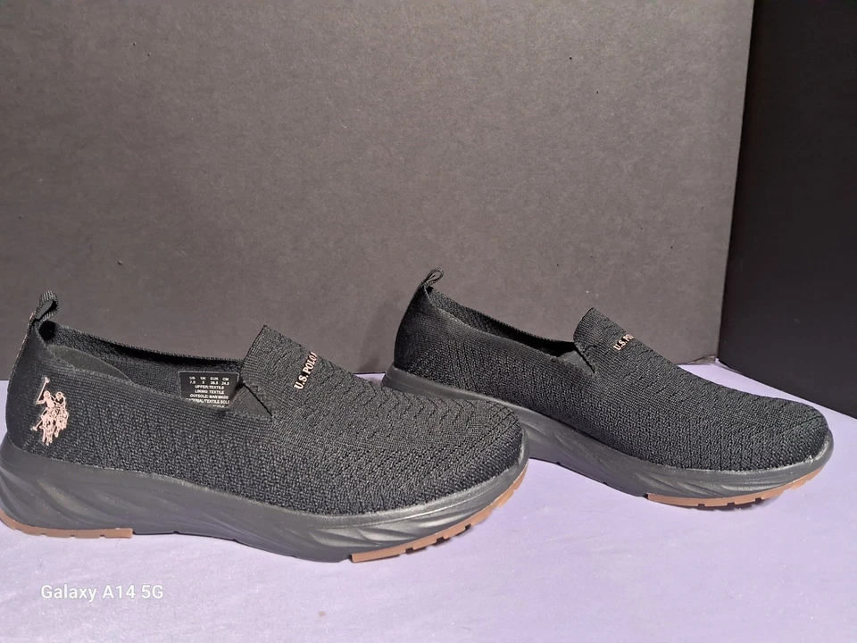 Zapatos para mujer Us Polo Assn 7,5 negros sin cordones nuevos nunca usados Foto 2 de 4