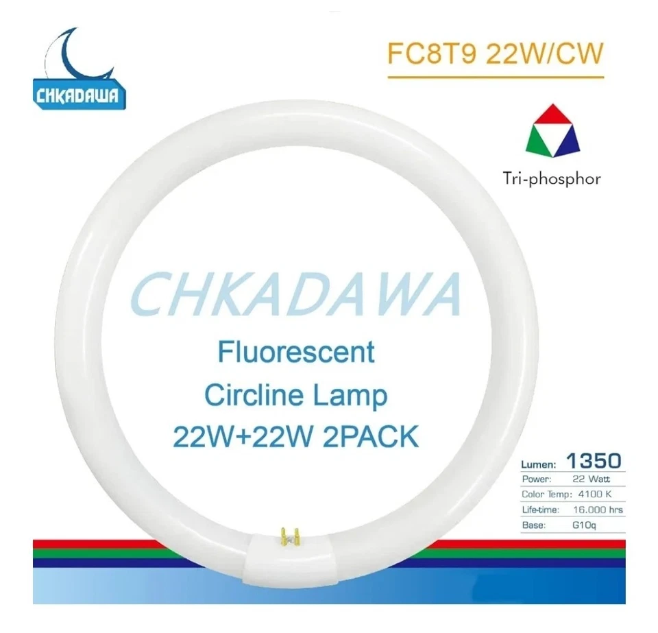 FC8T9/CW Circular Fluorescent Light Bulb 8 Inch Round T9 22W Circline Bulbs New - Image 3 of 4
