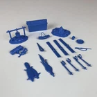 Marx Blue Arctic Accessories Lot - Arctic Explorer IGY Satellite Base 1958/1959