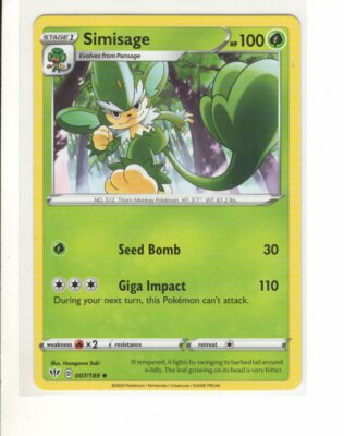 pokemon set with 189 cards Accelgor - 010/189 - Rare - Card Games   Pokemon Singles  Sword and Shield Sets  SWSH: Darkness Ablaze Scizor VMAX - 119/189 Pokemon