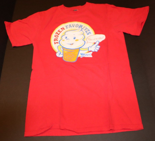 Sonic Drive-In T Shirt Small Adults Ice Cream Employee Dessert Red