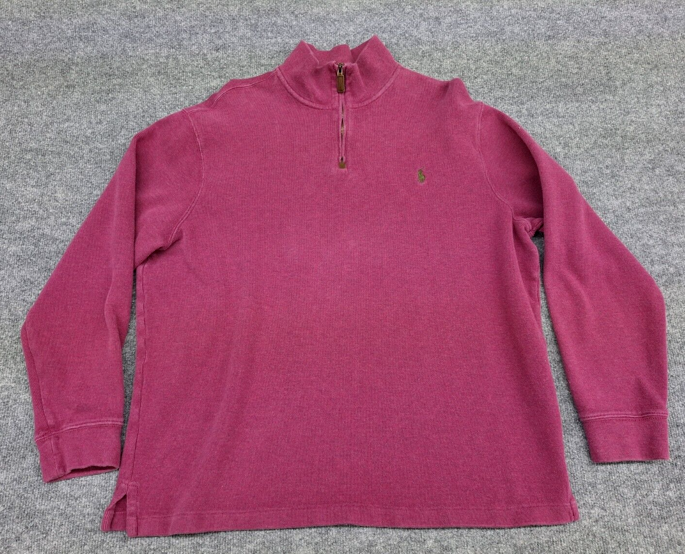 Polo Ralph Lauren felpa 1 4 zip uomo taglia XL pony caldo finto collo