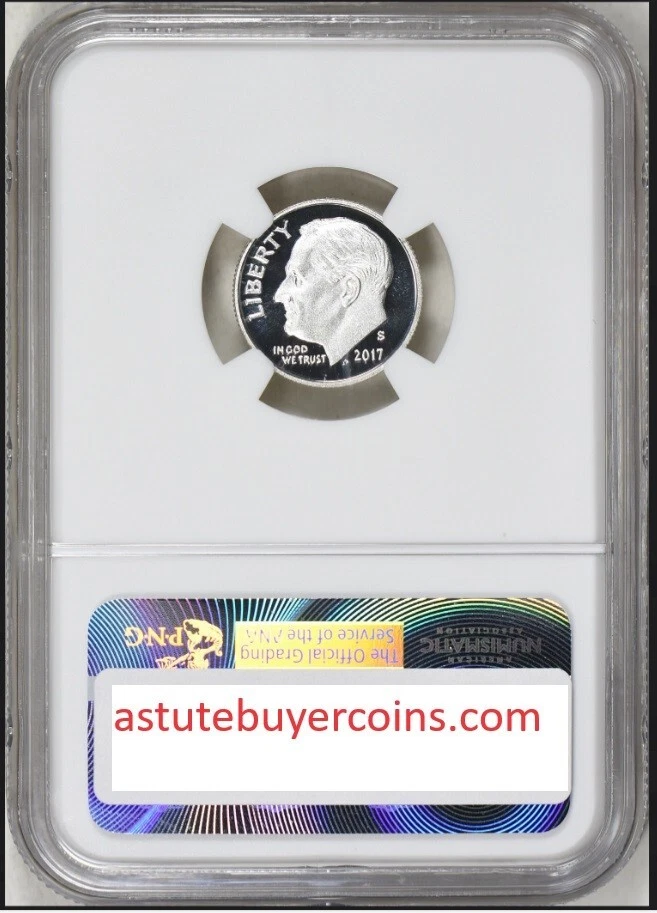 2017-S Reverse Struck Thru NGC PF69 UCAM Roosevelt Silver Dime Proof Error - Image 4 of 4