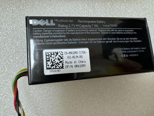 2025 DELL POWEREDGE SERVER PERC 5I SAS SATA RAID BATTERY FR463 P9110 U8735 NU209 - Picture 2 of 7