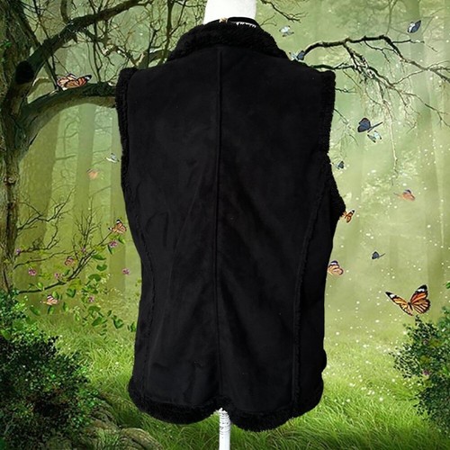 Y2k Brand New With Tags Lucy & Laurel Teddy Black Vest Size L - Picture 4 of 7