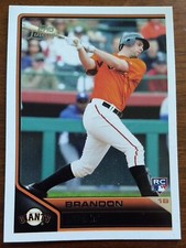 BRANDON BELT, 2011 TOPPS LINEAGE #162 ROOKIE CARD. rookie card picture
