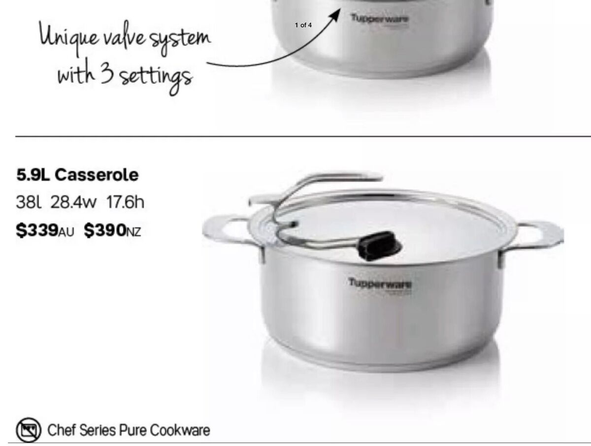 NEW Tupperware Chef Series Pure Cookeware 5.9L Saucepan S/S NEW Tupperware Chef Series Pure Cookeware 5.9L Saucepan S/S