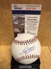 CHRIS SHAW SAN FRANCISCO GIANTS SIGNATURE DEBUT SIGNED M.L. BASEBALL JSA SD37008