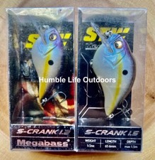 Megabass (Lot Of 2) S-Crank 1.2 & 1.5 Square-bills, Bass, Free Shipping! NWT