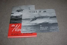 Vintage Mobaco Marine Cabin Cruiser Boat Brochure Navaho 65',Sioux 36'