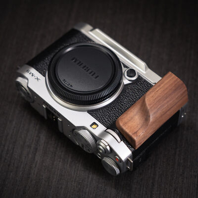 Wood Camera L Hand Grip w/Aluminum Alloy Baseplate For Fujifilm X