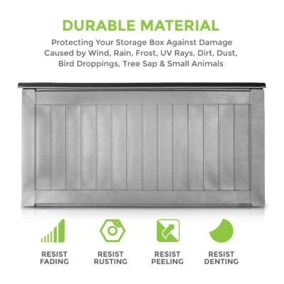 LIVIVO 190L Outdoor Garten Kunststoff Aufbewahrung Allzweck Truhe Kissen Schuppenbox Wasserdicht UK