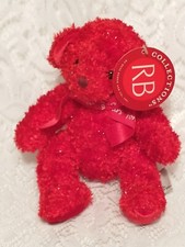 Russ Berrie Red Teddy Bear Adorable Ribbon Forever Yours Plush Toy tblfx1