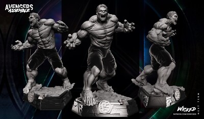 3D gedruckte 16K MARVEL Fan Made - WICKED Hulk Statue bis 350mm