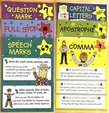 Listing image for Teacher Educational Poster Set Of 6 Classroom English Fun LAMINATED 30cm X 42cm