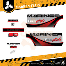 Decalcomania Adesivi Motore Fuoribordo Mariner 90 cv Four Stroke A