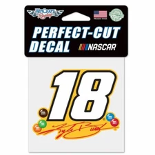 KYLE BUSCH #18 M&M'S  NASCAR WINCRAFT 4X4 DECAL SHEET STICKER
