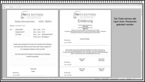 Autohaus Software Kaufvertrag Rechnung Verkaufschild KFZ Fuhrpark verwalten APP - Bild 7 von 9