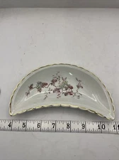 Blue Floral Bone / Trinket Dish Unbranded S1D1F