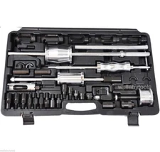 NEW 40pc DIESEL INJECTOR EXTRACTOR SLIDE HAMMER PULLER ADAPTOR Common Rail
